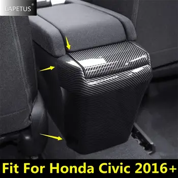 Автомобильные аксессуары, Ящик для хранения заднего подлокотника, Защита от ударов, Декоративная накладка для Honda Civic 2016-2020 из углеродного волокна