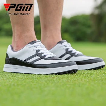 Мужская обувь для гольфа PGM, нескользящие удобные кроссовки для гольфа, водонепроницаемые кроссовки для занятий спортом на открытом воздухе, мягкая спортивная обувь для гольфа XZ299