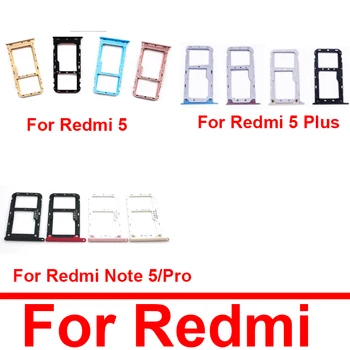 Держатель Лотка для Micro Sim-карт Xiaomi Redmi Note 5 / Note 5 Pro Micro SD Reader Слот Для Sim-карты Redmi 5/5 Plus Запчасти Для Ремонта