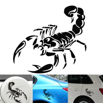 1 шт. маленькая автомобильная светоотражающая наклейка с рисунком скорпиона на капоте, корпус запасного колеса