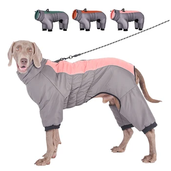 Толстая теплая одежда для собак, 3-слойная зимняя куртка для больших собак, Светоотражающая одежда для домашних животных, мягкая одежда для собак среднего размера, французский бульдог