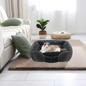 Кровать для собаки, Съемная ортопедическая кровать для собаки, Мягкий диван с противоскользящим дном, Дополнительная опора для головы и шеи, спальное место, Моющаяся кровать для щенка